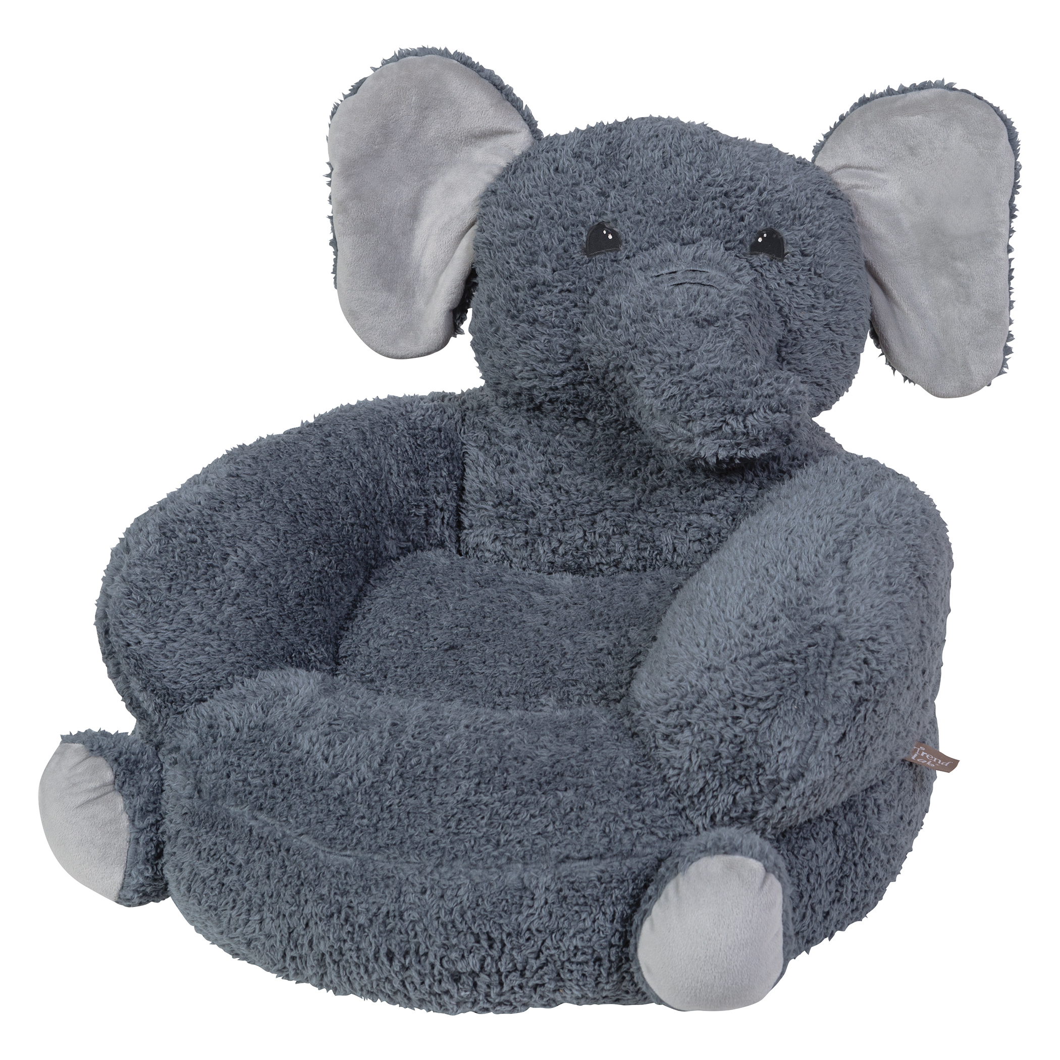 Trend Lab Toddler Plush Gray Elephant Lounge Character Chair - image 3 of 8