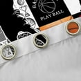 thumbnail image 4 of Feelyou Kids Basketball Sthlete Black Out Curtains, Buffalo Patchwork Curtains Pack of 2 (42x63 Each), Ball Sports Theme Bedroom Curtains, Window Curtains Home Decor, 4 of 6