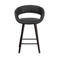 thumbnail image 5 of Home Square 24" Faux Leather Vinyl Upholstery Counter Stool in Black - Set of 2, 5 of 5