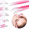 thumbnail image 3 of USB Air Conditioning Blower Handheld Eyelash Fan Dryer Rechargeable Eyelashes Dryer Fan Mini Portable Fans with 2 Pieces Straight and Curved Tweezers for Eyelash Extensions Girls Women (Pink), 3 of 7