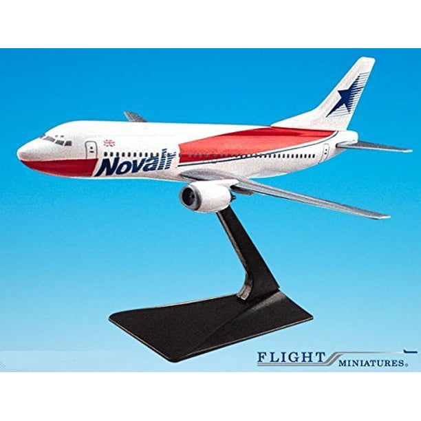 Novair - Reino Unido 737-400 Modelo de avión en miniatura Ajuste a presión de plástico 1: 185 Pieza n. ° ABO-73740g-001 Flight Miniatures 736846867148