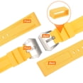 thumbnail image 4 of Uxcell Silicone Watch Bands 22mm Width Waterproof Quick Release Rubber Watch Bands with Silver Buckle for Men Women, Yellow, 4 of 7