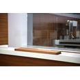 thumbnail image 3 of M&T Displays 39.37x17.02 Inch Wooden Base Hygienic Separator on Counter with Speaker Holes, Sneeze Guard, Protective Window for Employers & Customers, Barrier for Coughing & Sneezing (Dark Wood), 3 of 7