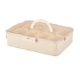 thumbnail image 3 of Contenedor de comida dividido, caja de refrigerio, bandeja para servir para mostrador de picnic, cocina crema, 3 of 9