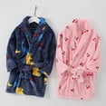 thumbnail image 2 of Pijamas de franela de otoño e invierno para niños, ropa de casa para niños, niñas, niños medianos y grandes, camisón, bata de baño, ropa para padres e hijos, ropa de casa, 2 of 5