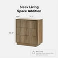 Mopio MidCentury Modern Dresser Credenza, Waveform Panel, 3 Drawers