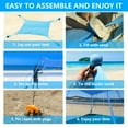 thumbnail image 6 of 8-Person UPF 50+ UV Protection Beach Tent Sun Shelter - 11x11ft Portable Pop-Up Canopy with Sandbags, Poles & Anti-Wind Ropes for Camping, Backyard, Picnics, Beach & Outdoor Gatherings, Beach Tent, 6 of 6