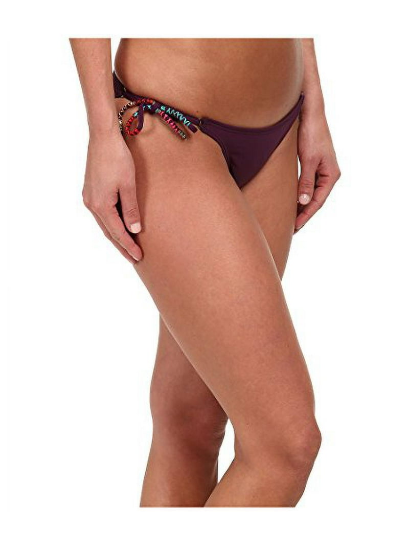 Vix Women's Sofia by Vix Solid Berry Long Tie Hipster Bottom