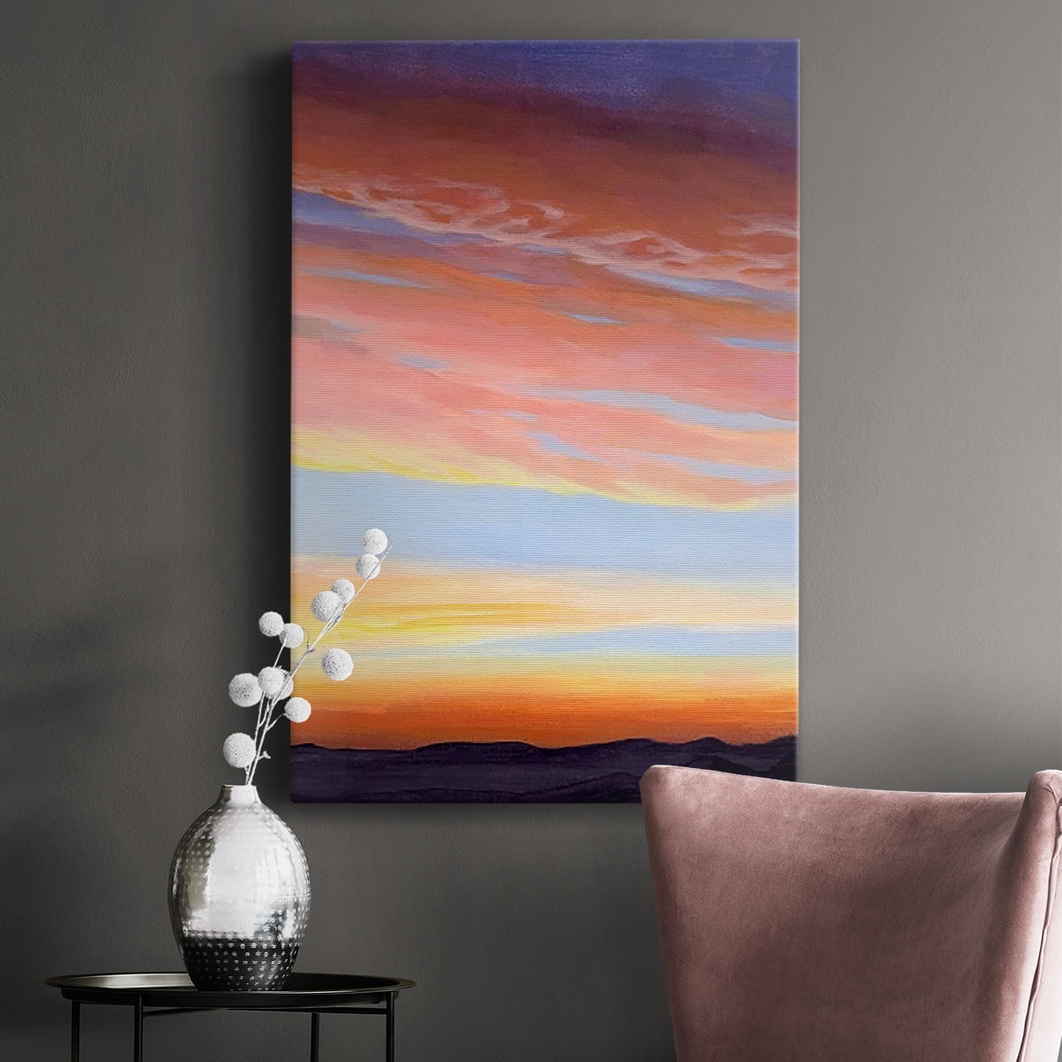 Ignited Dusk II Premium Gallery Wrapped Canvas - Ready to Hang