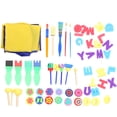 thumbnail image 3 of Kits de pinceles de esponja para pintar, 57 Uds., pinceles de esponja para pintar, sellos de espuma, pinceles de espuma para manualidades, calidad en la que puede confiar, 3 of 9