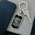 thumbnail image 5 of Tarot Card Strength Card Keychain Dog Tag Stainless Steel or 18k Gold, 5 of 16