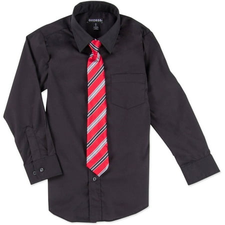 George Boys Packaged Dress Shirt-Tie