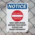 thumbnail image 5 of (2 Pack) Only Employees Beyond OSHA Notice Sign 10 Inch X 14 Inch Indoor / Outdoor Rust-Free Aluminum Metal Signs for Workplace, Workshop, and Construction Site, Made in the USA, 5 of 8