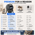 thumbnail image 5 of Self Cleaning Litter Box, 100 L+15L Automatic Cat Litter Box Self Cleaning for Multiple Cats, with Safety Protection, App Control,2 Roll Garbage Bags+Cat Litter Mat, 5 of 13
