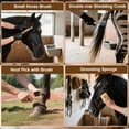 thumbnail image 5 of 13-Piece  Grooming Kit with Wood Brushes and Metal Tools for Daily Stable Care, 5 of 6