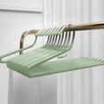 thumbnail image 2 of JilgTeok 4 Packs Hanging Trouser Rack for Home Use Non Marking Non Slip Trouser Rack Plastic Hanger for Pants Scarf Organizer Closet Space Saving Multifunctional Gadgets, 2 of 7