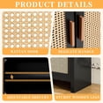 thumbnail image 4 of Rattan Sideboard Buffet Cabinet Kitchen Storage Cabinet, Adjustable Shelves, Black, 4 of 9
