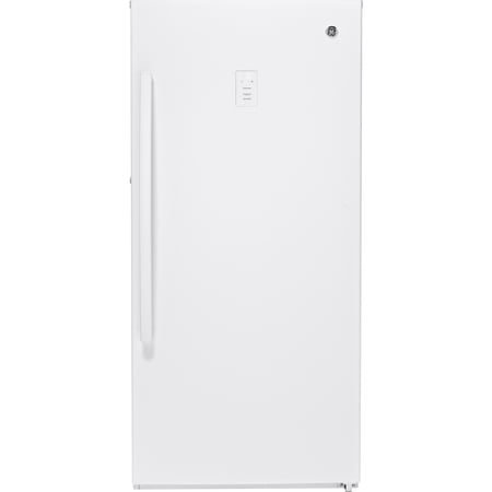 GE - 14.1 Cu. Ft. Frost-Free Upright Freezer - White