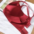 thumbnail image 6 of Jinhomg Comfort Bralette for Women Layer Ready Weekend Styling Wirefree Bralette No Print Pullover Style for Daily Lounge Wear, Clean Silhouette, for Smooth Styling Wine L, 6 of 8