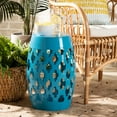 thumbnail image 5 of Baxton Studio Branson Blue Finished Metal Outdoor Side Table, 5 of 6