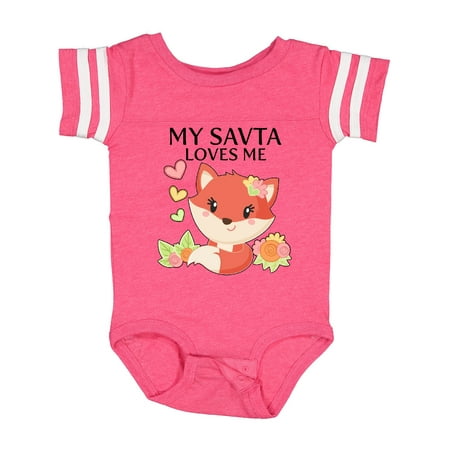 

Inktastic My Savta Loves Me- Little Fox Gift Baby Boy or Baby Girl Bodysuit