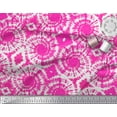 thumbnail image 2 of Soimoi Pink polyester Crepe Fabric Swirl Tie-Dye Print Fabric by the Yard 42 Inch Wide, 2 of 3