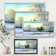 thumbnail image 4 of Designart 'Green Trees In Beautiful Winter Snow Landscape' Traditional Framed Canvas Wall Art Print, 4 of 5