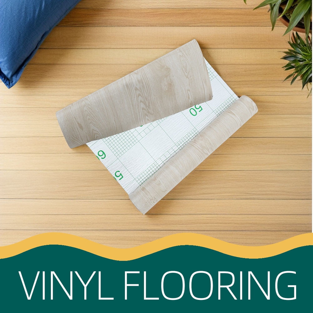 FOMIYES Peel & Stick Vinyl Flooring Roll with Reinforced Wear Layer for Easy Home Floor Installation