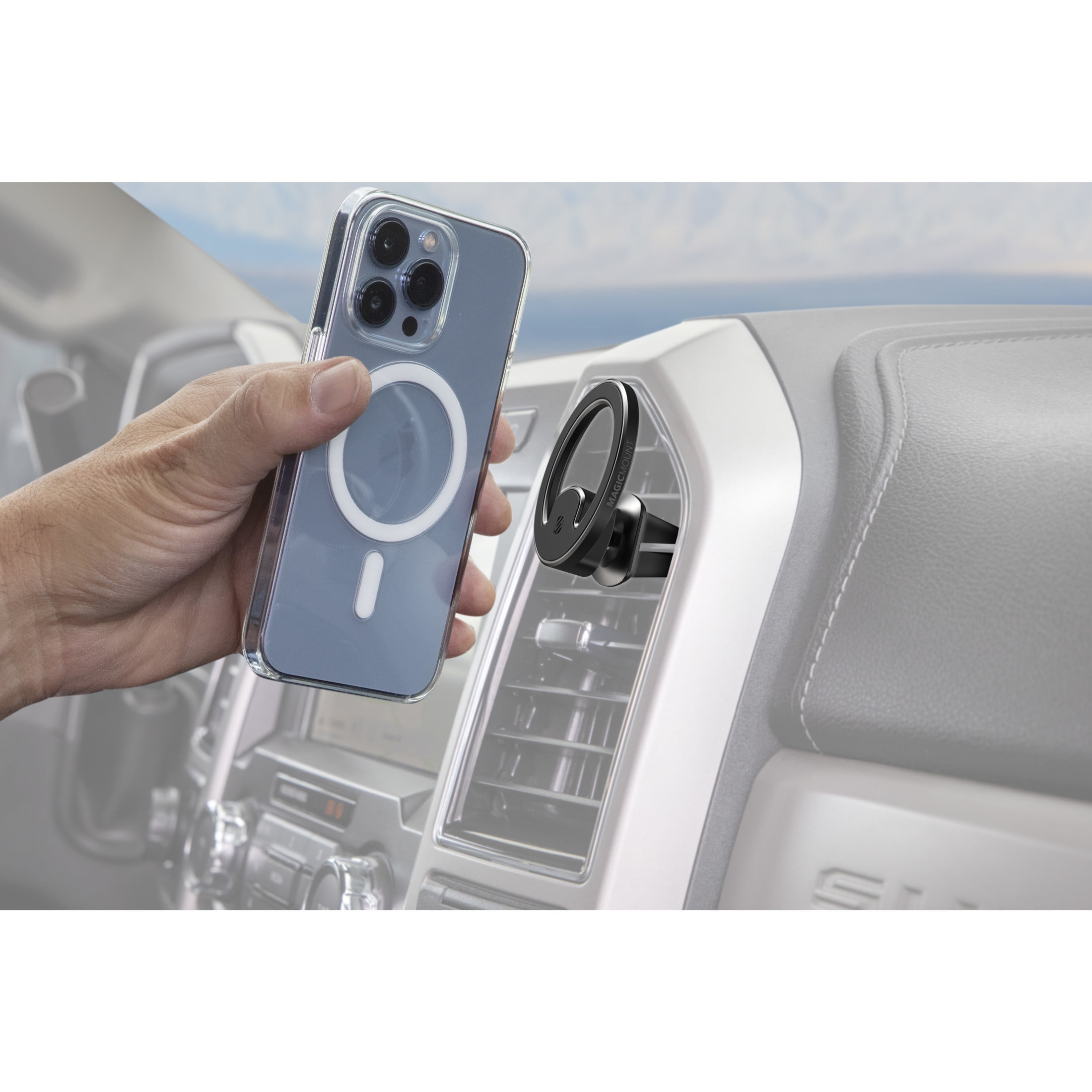 Scosche MEMSVBK-SP Elite2 Magnetic Phone Vent Mount MagSafe Comp W/ iPhone 12 & Up Black