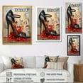 thumbnail image 4 of Designart "Scarlet Red and Black High Heels II" Fashion Framed Wall Art - Glam Black Fashion High Heels Entryway Framed Wall Art Print, 4 of 6