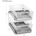 thumbnail image 4 of Madesmart Premium 2-Tier Organizer, Multi-Purpose Slide-Out Storage with Handles for Home and Bath, Clear, 4 of 5