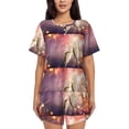 thumbnail image 1 of Fotbe 2024 New Year Conjunto de Pijama Estampado para Mujer, 2 Piezas, Ropa de Dormir con Camiseta de Manga Corta y Shorts Suaves-XX-Large, 1 of 6