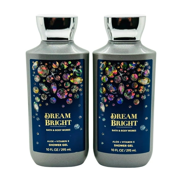 Bath & Body Works Gel Douche Karité + Vitamine E, Ensemble de 2, 10oz Chacun (Rêve Lumineux)