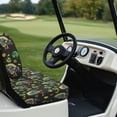 thumbnail image 6 of Pzuqiu 2 Piece Golf Seat Covers for Cart Anti-Fading Washable, Compatible with Outdoor Golf Carts Backrest Bottom Seat Cover(Dachshund Rainbow), 6 of 10