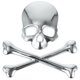 thumbnail image 1 of FELTECHELECTR Pegatina de calavera de metal 3D plateada para coche, emblema de calavera para maletero trasero, calcomanías de esqueleto personalizadas, decoración para automóvil, 1 of 6