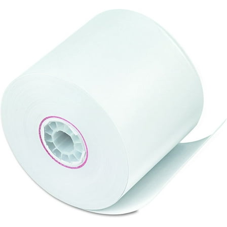 PM Company 08677 Paper Rolls, One Ply Adding Machine/Calculator, 2 1/4" x 150 ft, White (Case of 100)
