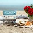 thumbnail image 3 of Zomyto 5x5 inches Blessed Signs,Thankful Grateful Blessed Sign Wood Box,Thankful Grateful Blessed Decor,Beach Bathroom Decor,Beachy Room Decor,Coastal Decor, 3 of 5