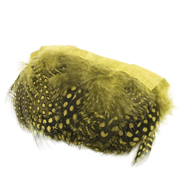De Flecos De Plumas De Pollo Teñido De 2 Yardas Para La Decoración De De Artesanía DIY Amarillo