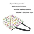 thumbnail image 3 of FORMRS Womens Canvas Tote Bag with Zipper Inner Pocket Shoulder Handbag, Various Vegetables Pattern, 3 of 7