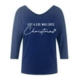 thumbnail image 2 of Sweaters for Women Christmas Sweaters Amusing Cute Tops Long Sleeve V Neck Sweatshirt Plus Size Tops for Women, 2 of 4