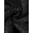thumbnail image 5 of DARING DIVA Fuzzy Hooded Plush Bath Robe Mini Bathrobe XS Black, 5 of 6
