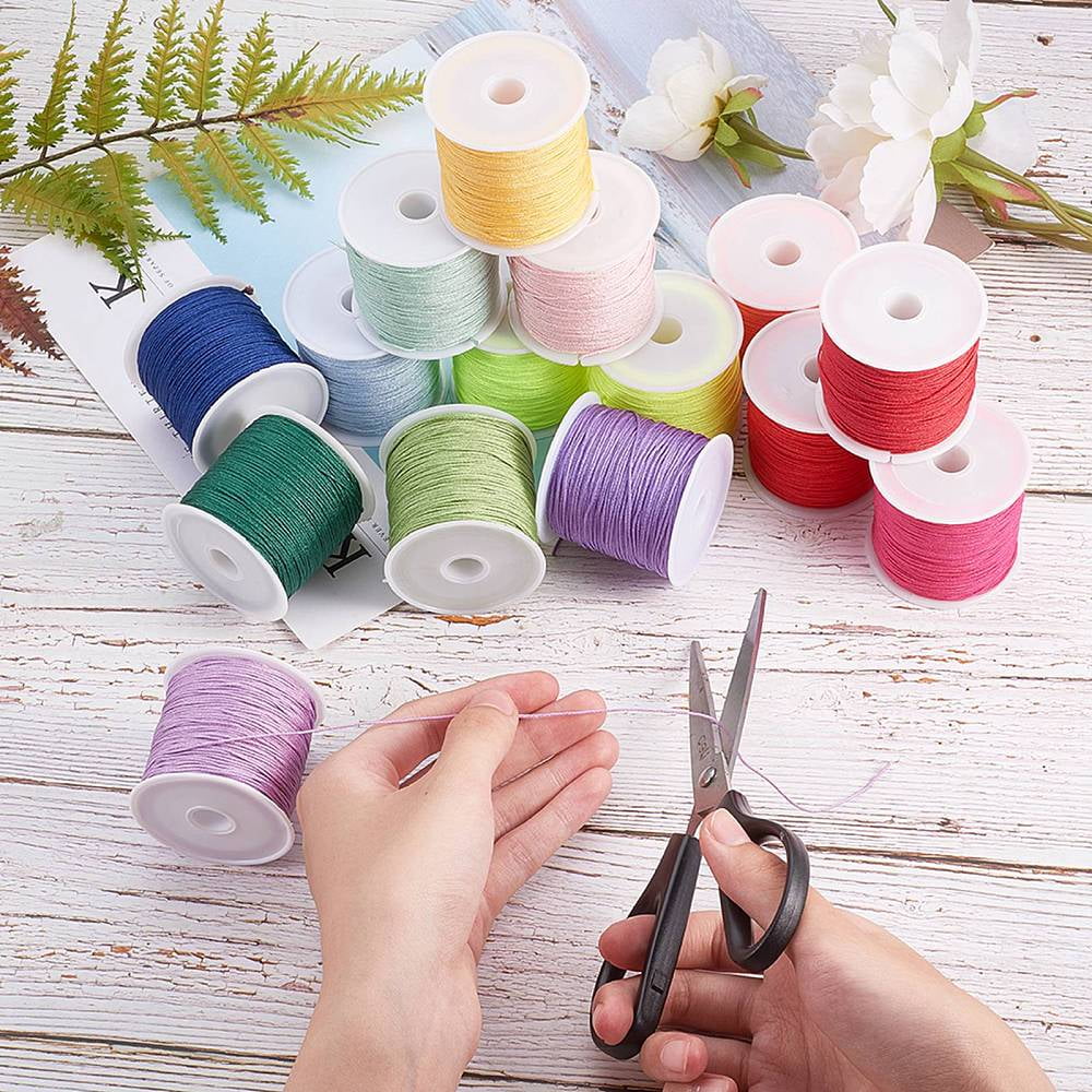 1Set Nylon Thread Nylon String Jewelry Bead Cord for Custom Woven Jewelry Making Mixed Color 0.8mm 45m/roll 28colors 1roll/color 28rolls/set