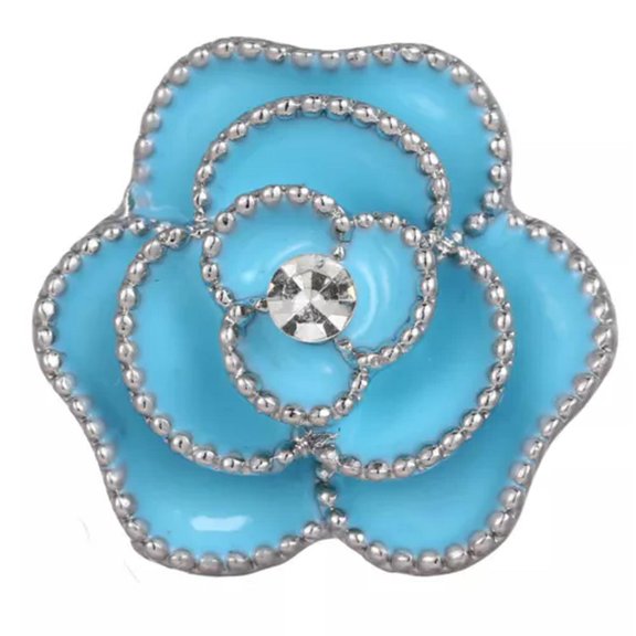 HOOUN Classic Crystal Flower Charm Snap Button Fit 18mm Snap Jewelry Making DIY-NSKZ905