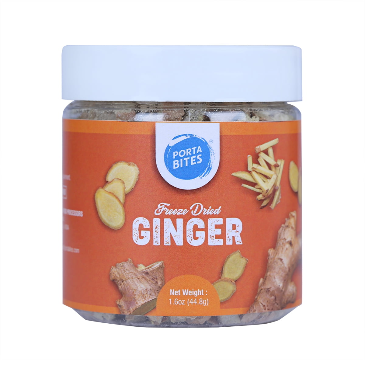 PORTA BITES FREEZEDRIED GINGER MINCED 100 NATURAL LONG SHELF