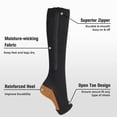 thumbnail image 5 of 2 Pairs Zipper Copper Compression Socks for Women & Men Circulation 15-20 mmhg - Better Blood Flow, Swelling, Best Support for Medical, Running, Nursing, 5 of 6