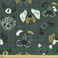 thumbnail image 2 of Ambesonne Dog Lover Fabric by the Yard Upholstery, Sketchy Funny Puppy Faces, 5 Yards, Dark Blue Grey and Ginger, 2 of 5