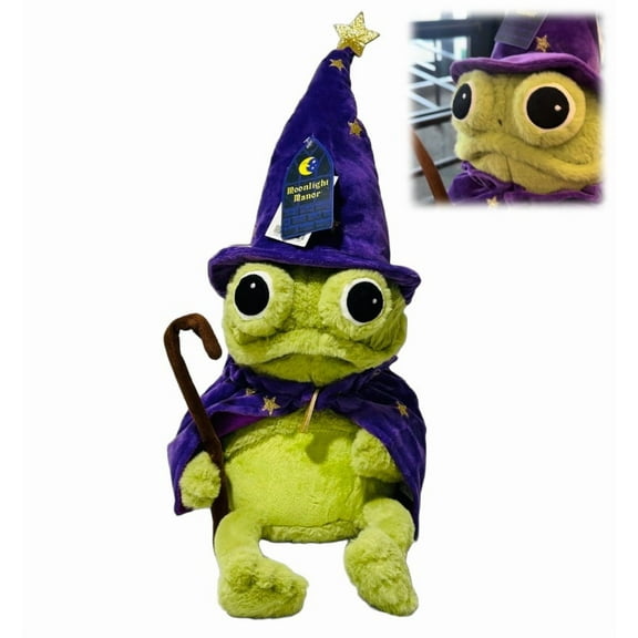 Moonlight Manor Wizard Frog Plush, 19” Collectible Halloween Plush Toy