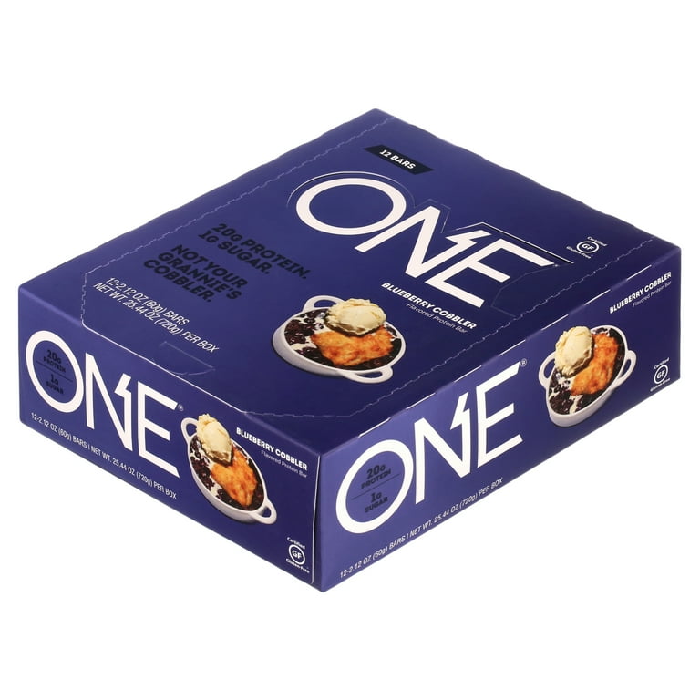 ONE Brands, Protein Supplement Bar, Blueberry Cobbler, 12 Count
