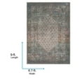 thumbnail image 2 of Livabliss Washable Rugs for Living Room, 7x9 Colin Traditional Black Area Rug, Bedroom Dining Room Home Decor Stain Resistant Carpet (6'7" x 9'), 2 of 7