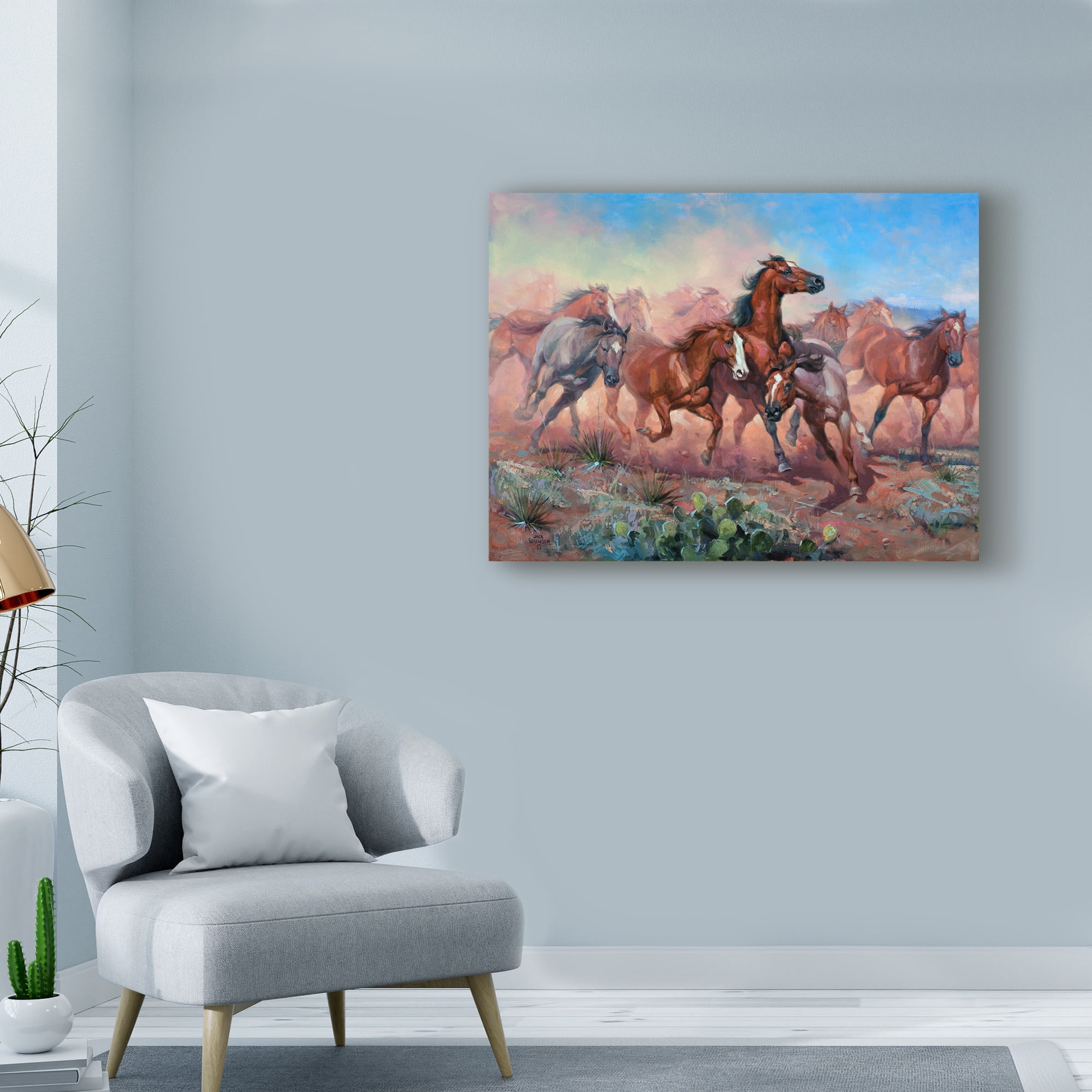 Trademark Fine Art 'Runnin Thunder' Canvas Art by Jack Sorenson